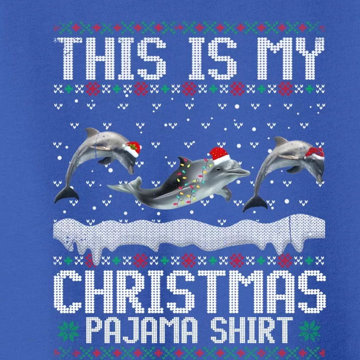 This Is My Christmas Lights Pajama Dolphin Lover Xmas Gift Toddler T-Shirt