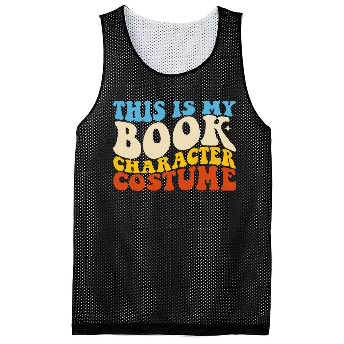 This Is My Book Character Costume Funny Bookworm Book Groovy Mesh Reversible Basketball Jersey Tank