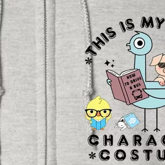 This Is My Book Character Costume Funny Pigeon Reading Full Zip Hoodie