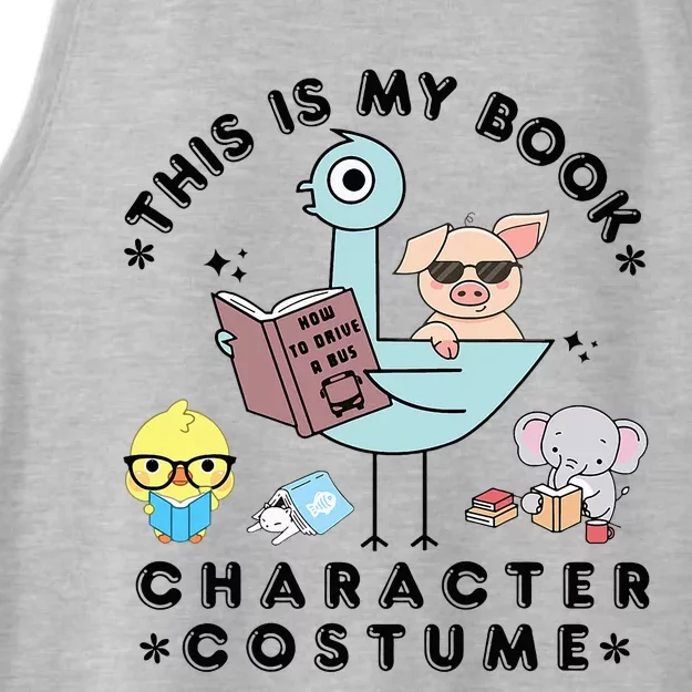 This Is My Book Character Costume Funny Pigeon Reading Ladies Tri-Blend Wicking Tank