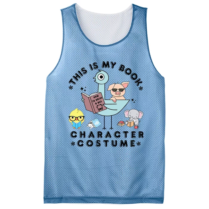 This Is My Book Character Costume Funny Pigeon Reading Mesh Reversible Basketball Jersey Tank