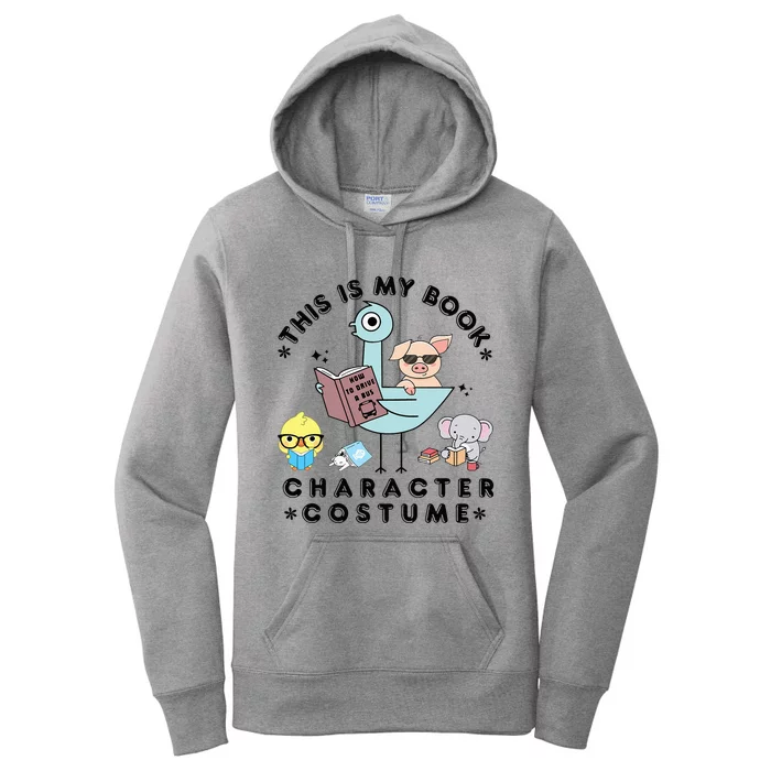 This Is My Book Character Costume Funny Pigeon Reading Women's Pullover Hoodie