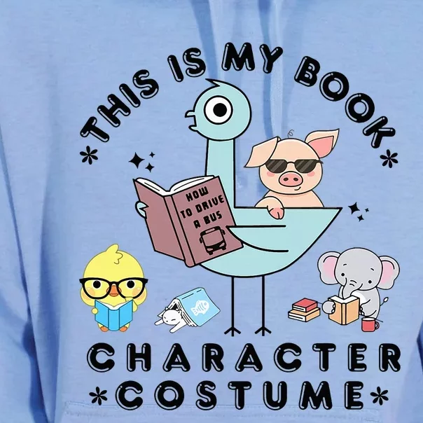 This Is My Book Character Costume Funny Pigeon Reading Unisex Surf Hoodie