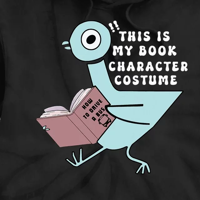 This Is My Book Character Costume Funny Pigeon Reading Tie Dye Hoodie