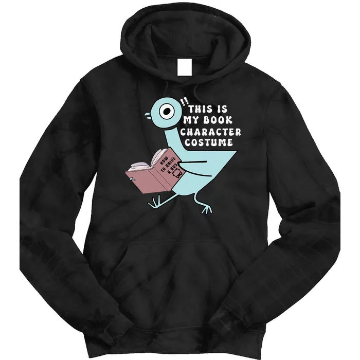 This Is My Book Character Costume Funny Pigeon Reading Tie Dye Hoodie