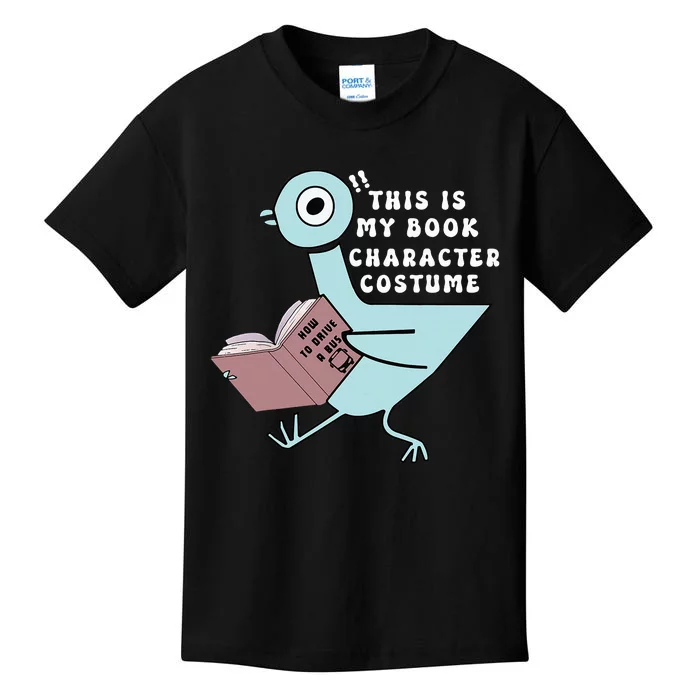 This Is My Book Character Costume Funny Pigeon Reading Kids T-Shirt