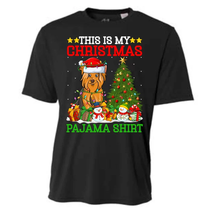 This Is My Christmas Pajamas Yorkshire Terrier Dog Christmas Cool Gift Cooling Performance Crew T-Shirt