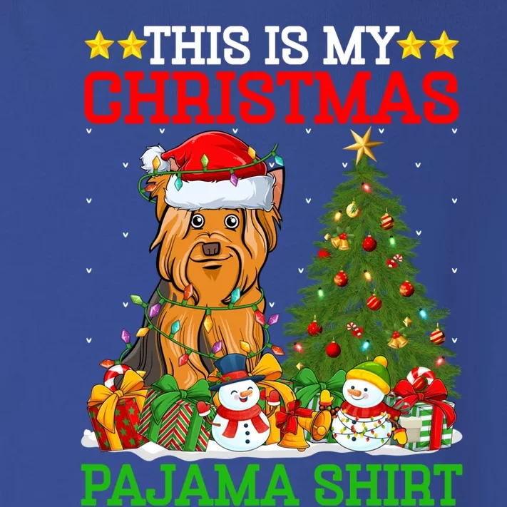 This Is My Christmas Pajamas Yorkshire Terrier Dog Christmas Cool Gift Toddler Long Sleeve Shirt