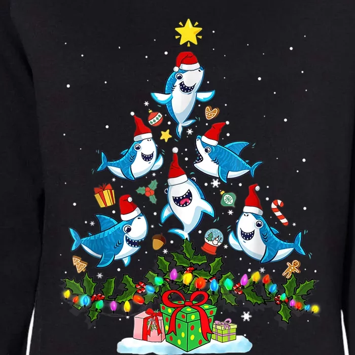 This Is My Christmas Pajama Shirt Funny Christmas Shark Tree Womens California Wash Sweatshirt