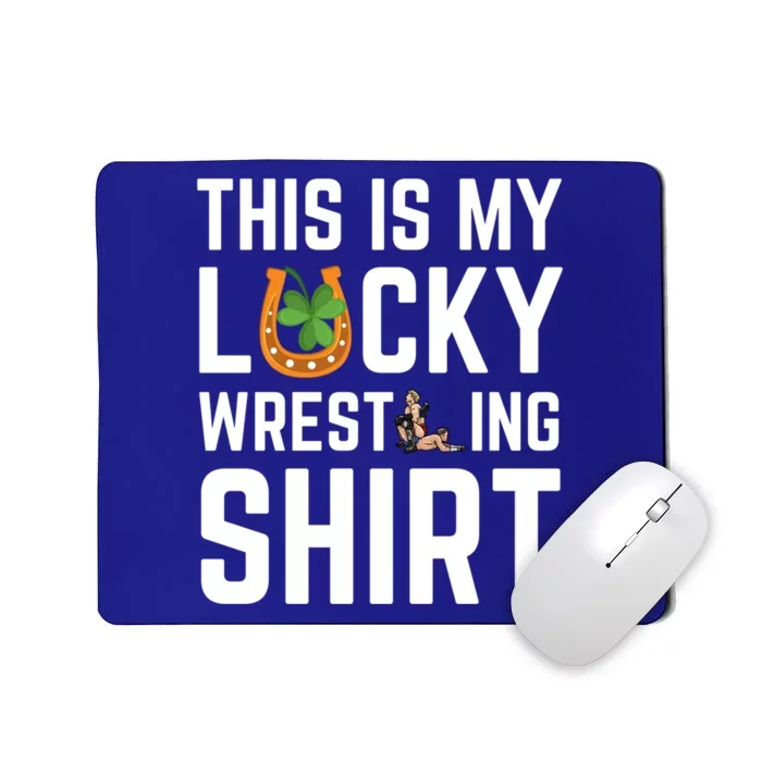 This Is My Lucky Wrestling Gift Sport Game St Patrick's Day Cool Gift Mousepad