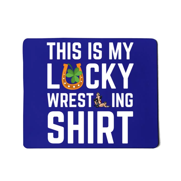 This Is My Lucky Wrestling Gift Sport Game St Patrick's Day Cool Gift Mousepad