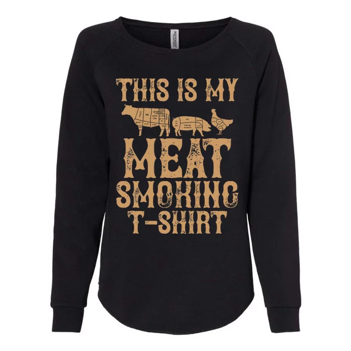 This Is My Meat Smoking Bbq Vintage Womens California Wash Sweatshirt