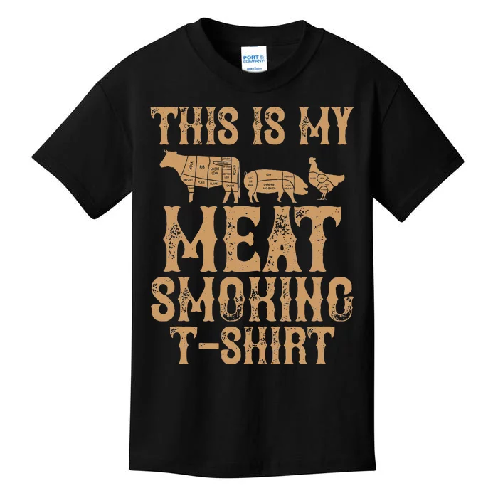 This Is My Meat Smoking Bbq Vintage Kids T-Shirt