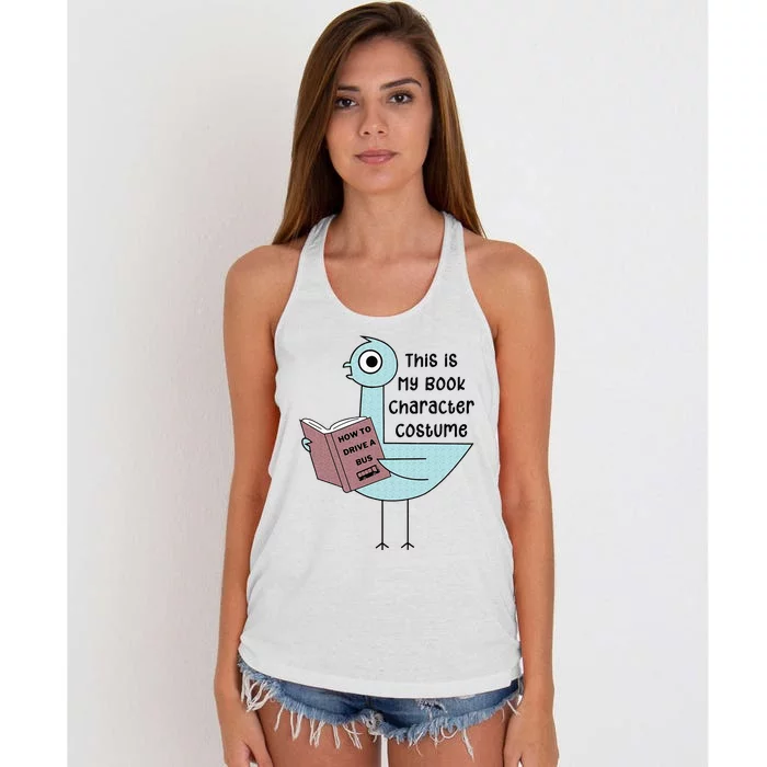 This Is My Book Character Costume Funny Pigeon Women's Knotted Racerback Tank