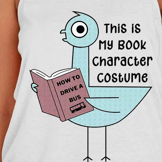 This Is My Book Character Costume Funny Pigeon Women's Knotted Racerback Tank