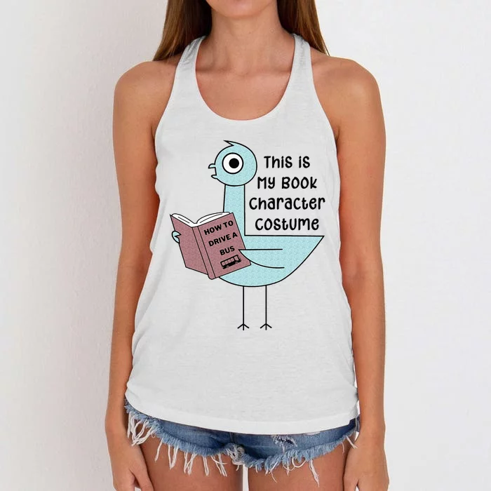 This Is My Book Character Costume Funny Pigeon Women's Knotted Racerback Tank