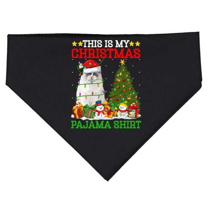 This Is My Christmas Tree Pajamas Ragdoll Cat Christmas Gift USA-Made Doggie Bandana