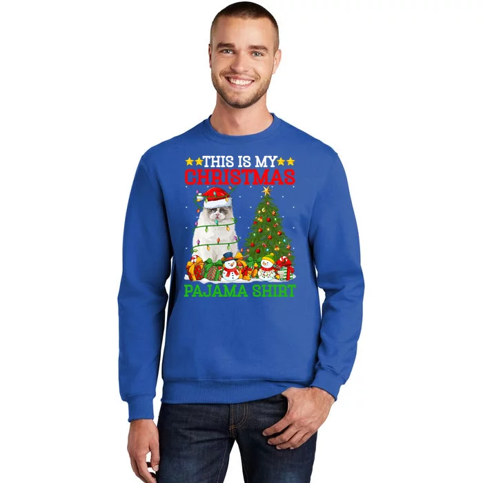 This Is My Christmas Tree Pajamas Ragdoll Cat Christmas Gift Sweatshirt