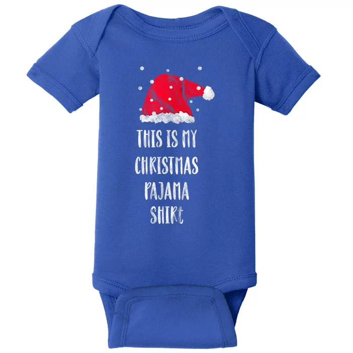 This Is My Christmas Pajama Shirts Funny Christmas Gift Baby Bodysuit