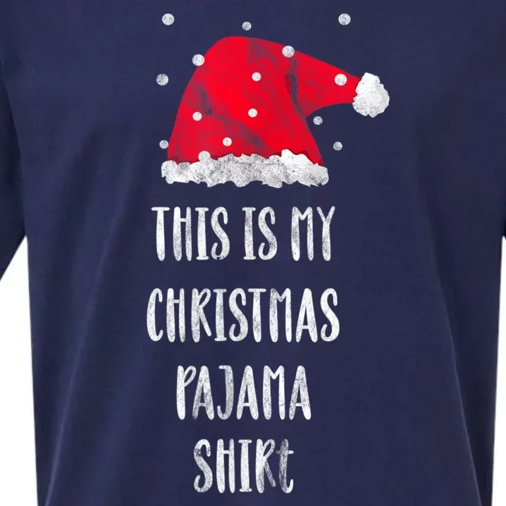 This Is My Christmas Pajama Shirts Funny Christmas Gift Sueded Cloud Jersey T-Shirt