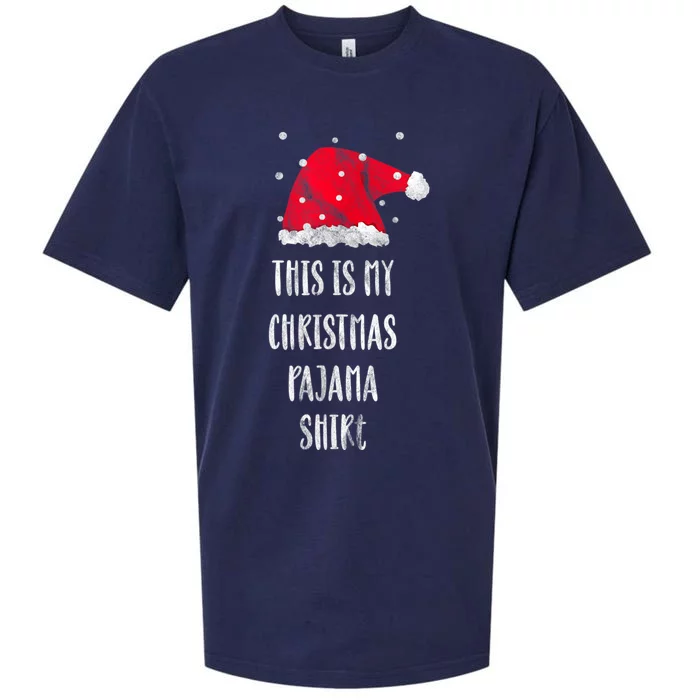 This Is My Christmas Pajama Shirts Funny Christmas Gift Sueded Cloud Jersey T-Shirt