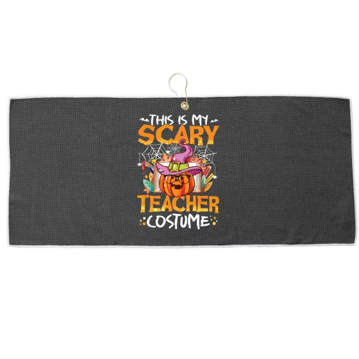 This Is My Scary Teacher Costume Funny Teacher Halloween Large Microfiber Waffle Golf Towel