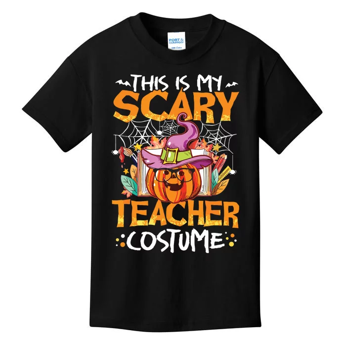 This Is My Scary Teacher Costume Funny Teacher Halloween Kids T-Shirt