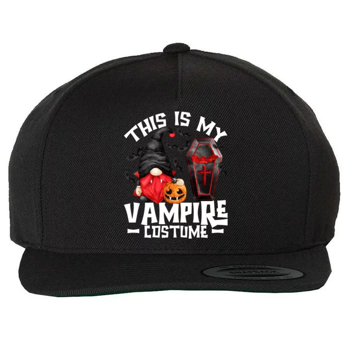 This Is My Vampire Costume Gift Funny Halloween Gnome Gift Wool Snapback Cap