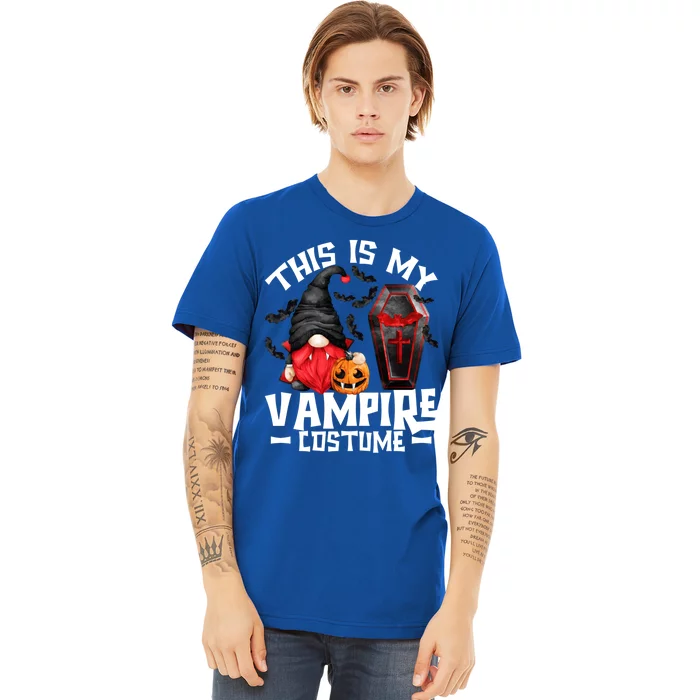 This Is My Vampire Costume Gift Funny Halloween Gnome Gift Premium T-Shirt