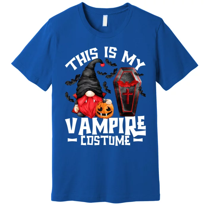 This Is My Vampire Costume Gift Funny Halloween Gnome Gift Premium T-Shirt