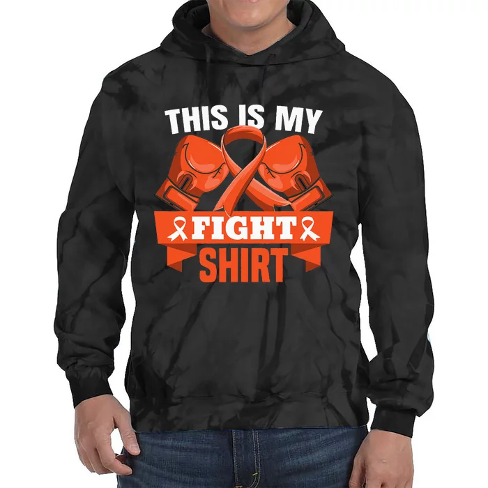 This Is My Fight Leukemia Cancer Fighter Strong Tie Dye Hoodie