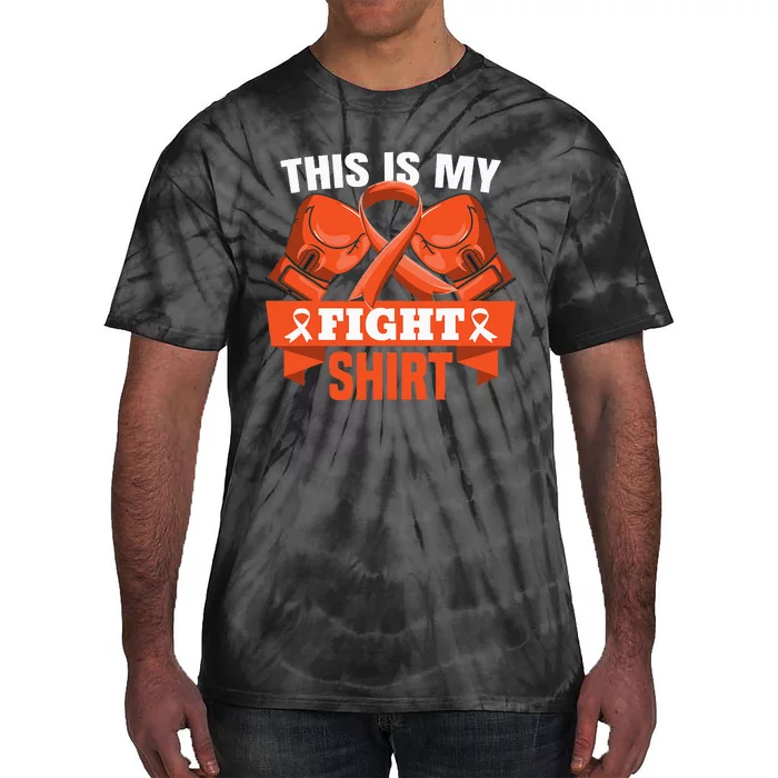 This Is My Fight Leukemia Cancer Fighter Strong Tie-Dye T-Shirt