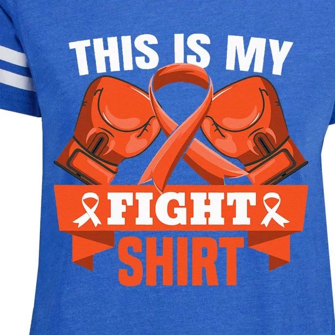 This Is My Fight Leukemia Cancer Fighter Strong Enza Ladies Jersey Football T-Shirt