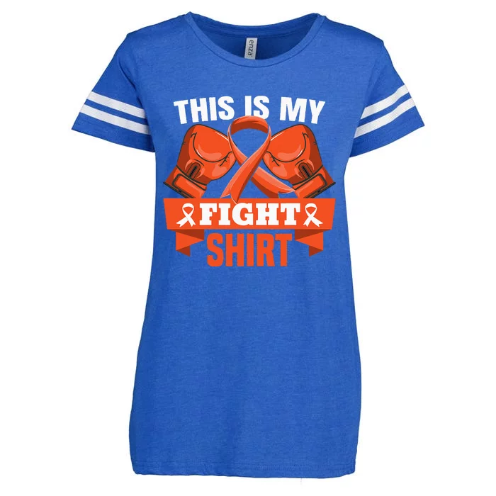 This Is My Fight Leukemia Cancer Fighter Strong Enza Ladies Jersey Football T-Shirt