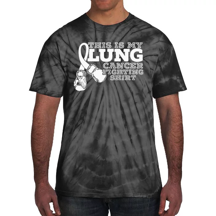 This Is My Lung Cancer Fighting Lung Cancer Awareness Tie-Dye T-Shirt