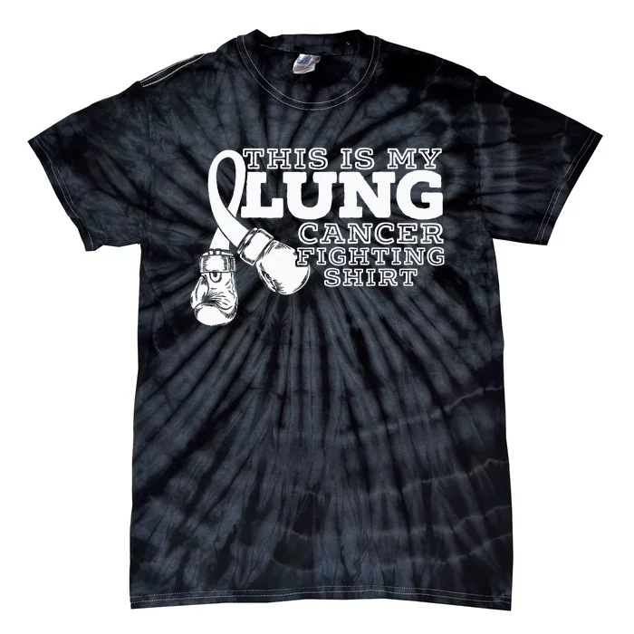 This Is My Lung Cancer Fighting Lung Cancer Awareness Tie-Dye T-Shirt