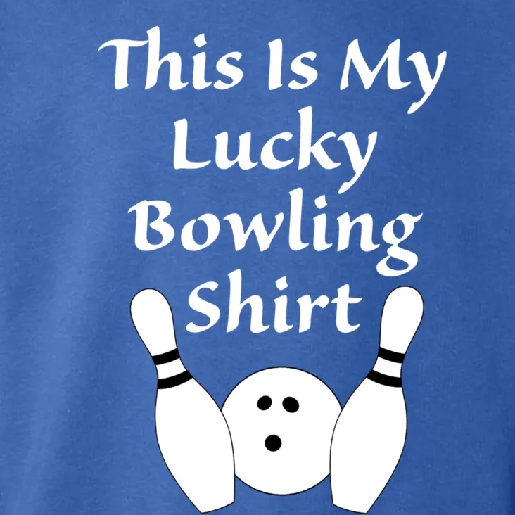 This Is My Lucky Bowling Funny Gift League Sport Gift Toddler Hoodie