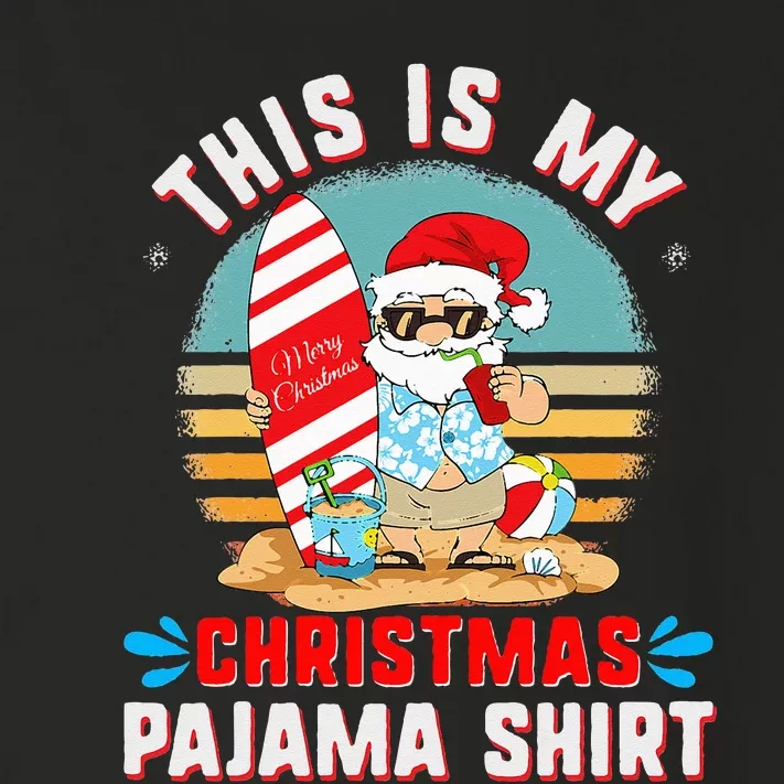 This Is My Christmas Pajama Funny Xmas PJ's Santa Toddler Long Sleeve Shirt