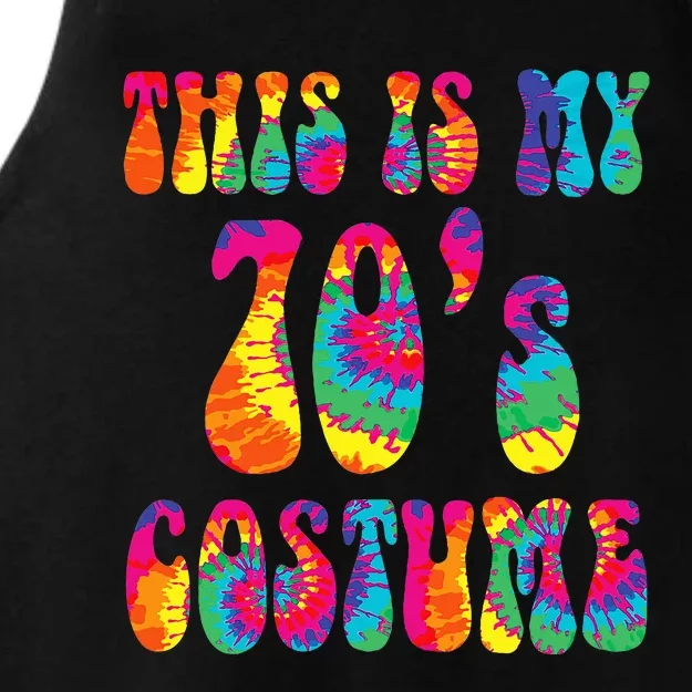 This Is My 70S Costume Funny Groovy Tie Dye Halloween Ladies Tri-Blend Wicking Tank