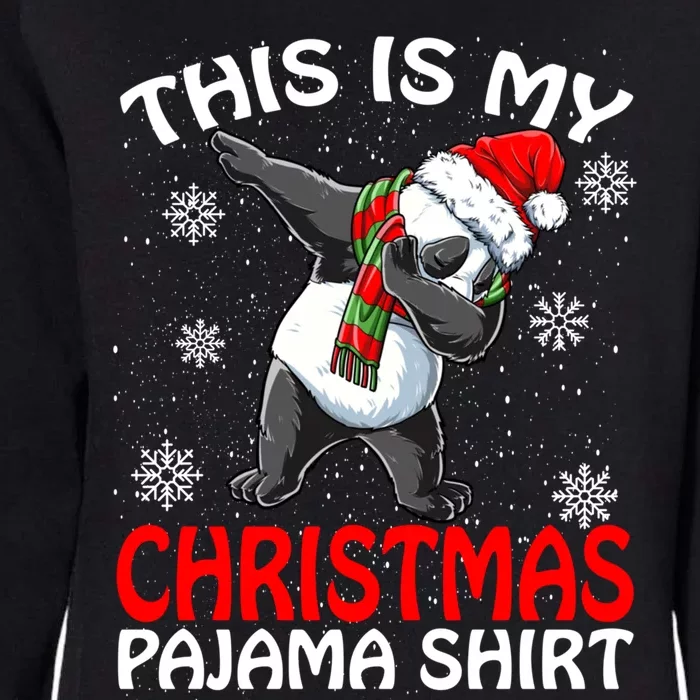 This Is My Christmas Pajama Meaningful Gift Panda Santa Gift Womens California Wash Sweatshirt