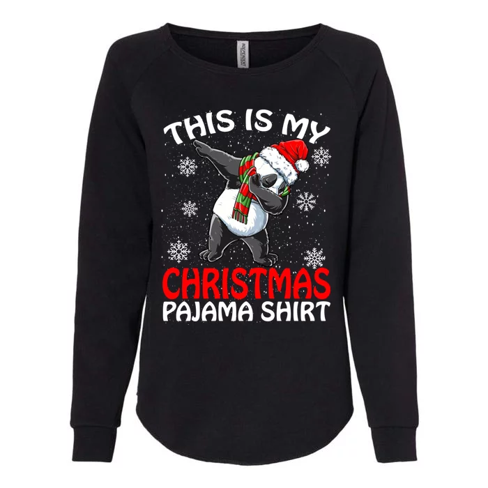 This Is My Christmas Pajama Meaningful Gift Panda Santa Gift Womens California Wash Sweatshirt