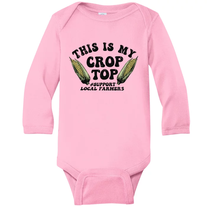 This Is My Crop Top Graphic Crop Baby Long Sleeve Bodysuit