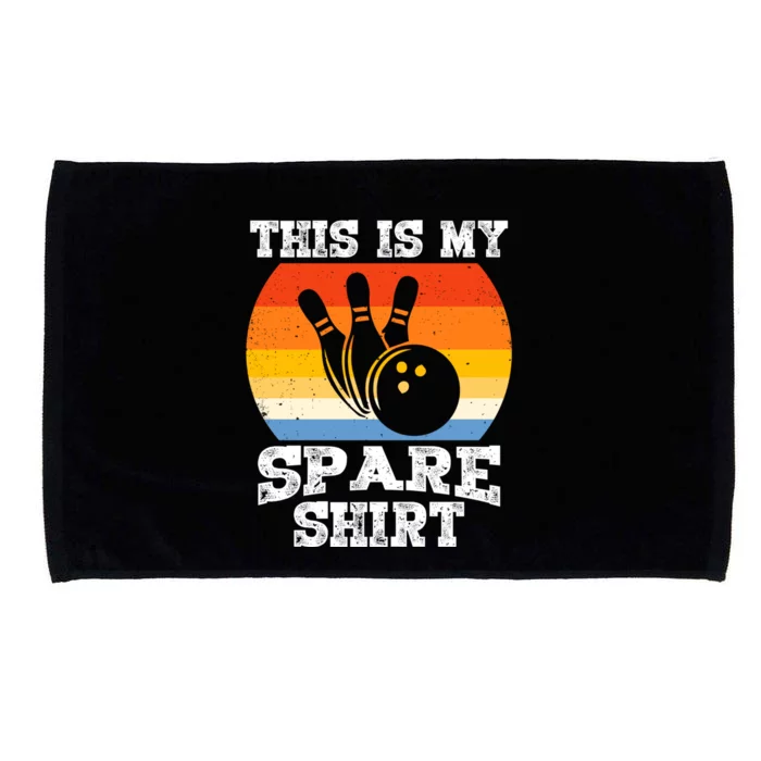 This Is My Spare Gift Funny Bowling Ball Pin Bowler Bowling Great Gift Microfiber Hand Towel