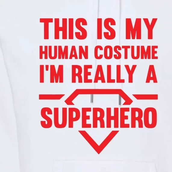 This Is My Human Costume Im Really A Superhero Premium Hoodie