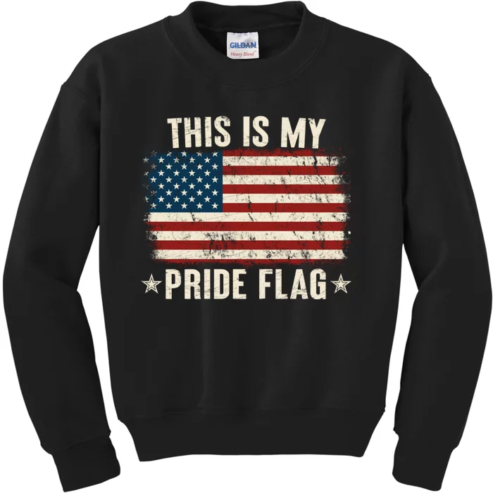 This Is My Pride Flag USA American Kids Sweatshirt