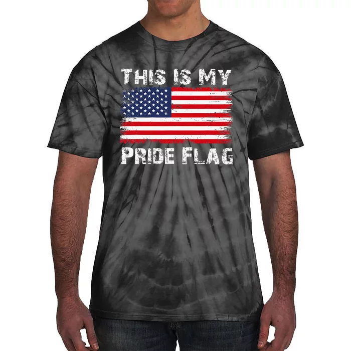 This Is My Pride Flag Usa American 4th Of July Patriotic Tie-Dye T-Shirt