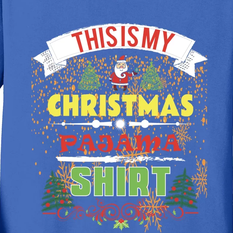 This Is My Christmas Pajama Gift Kids Long Sleeve Shirt