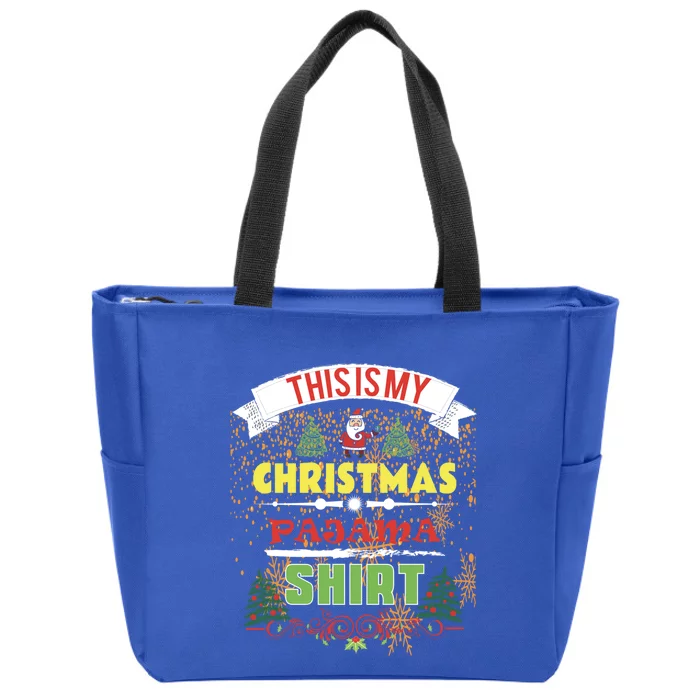 This Is My Christmas Pajama Gift Zip Tote Bag