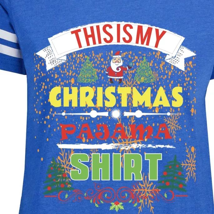 This Is My Christmas Pajama Gift Enza Ladies Jersey Football T-Shirt