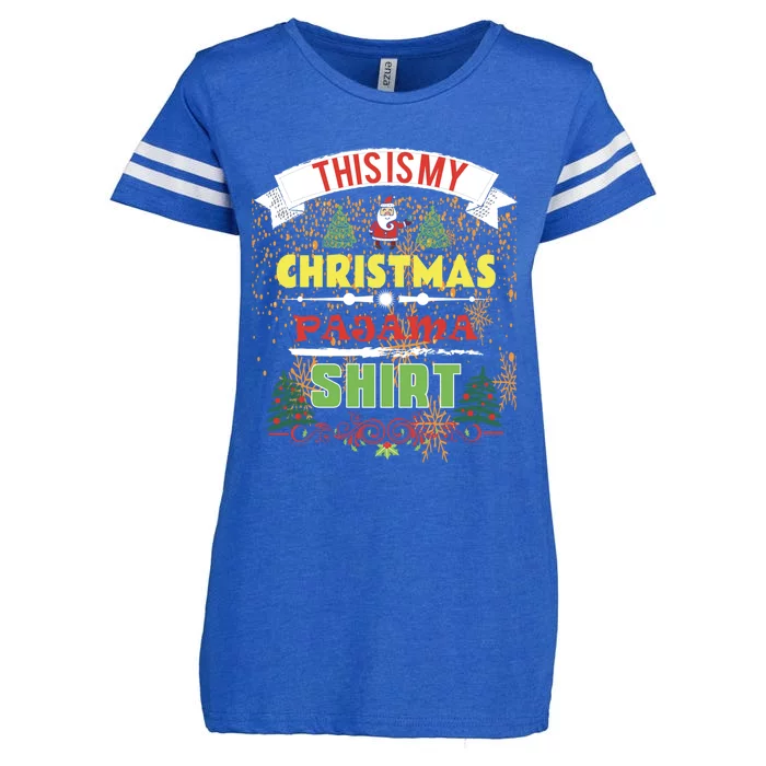 This Is My Christmas Pajama Gift Enza Ladies Jersey Football T-Shirt